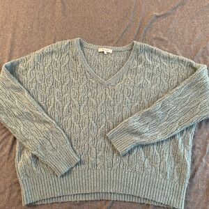 Green/gray Women’s Madewell Sweater (Size XL, boxy-cut, Alpaca blend)